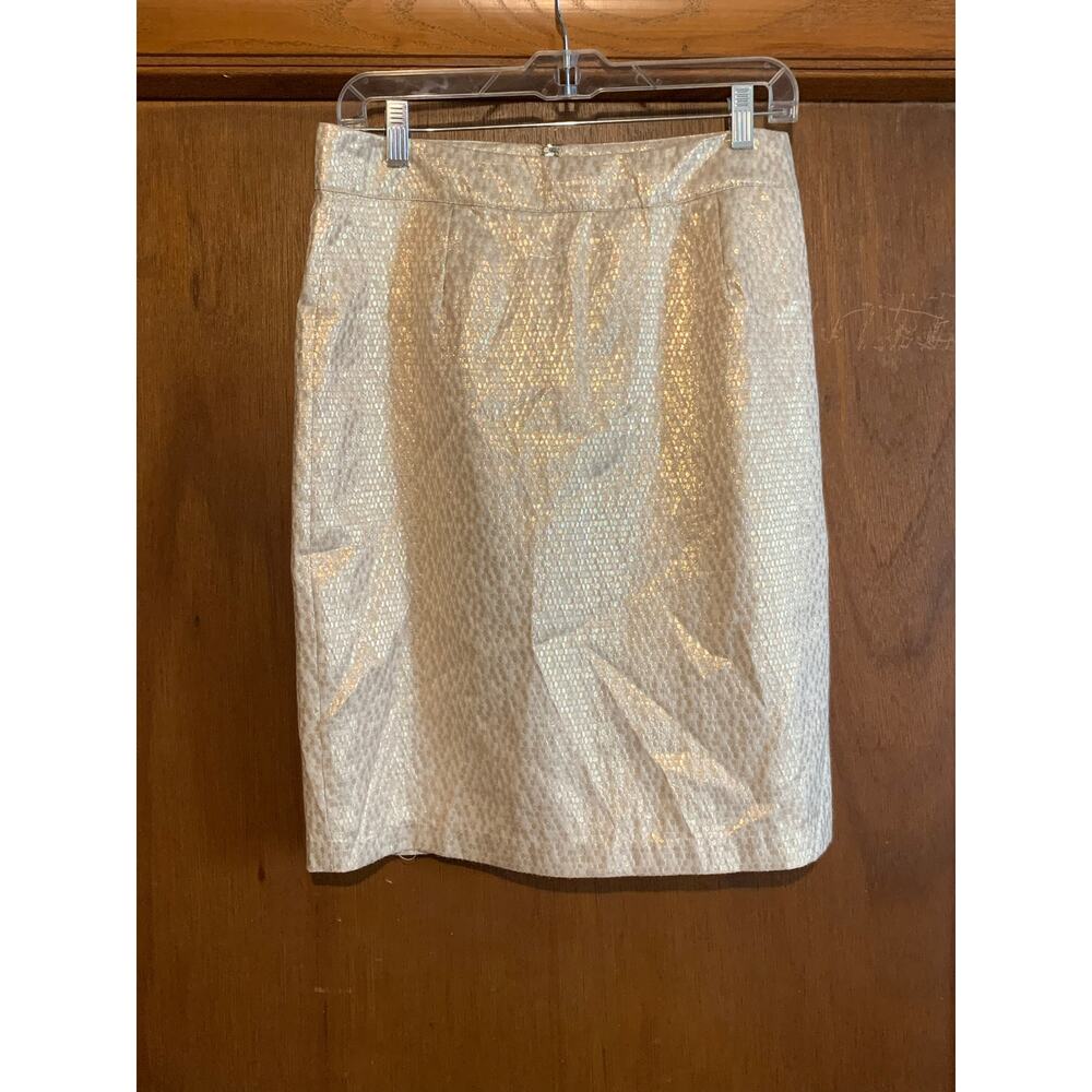 Gymboree Womens gold pencil skirt size 8 Mommy & Me sparkle
